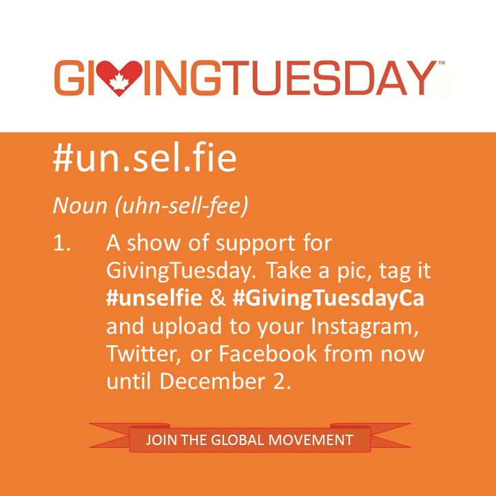 GivingTuesday #Unselfie